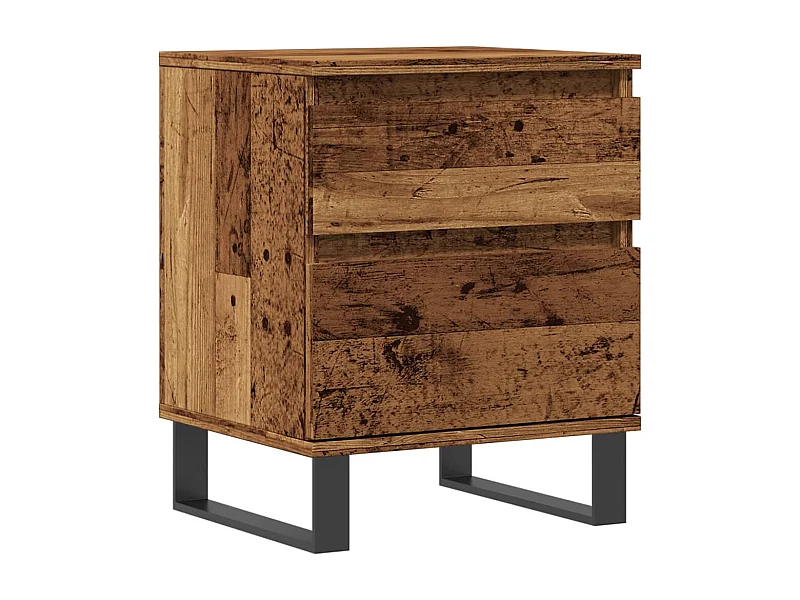 Mesita de noche | Mesilla de noche madera ingeniería madera envejecida 40x35x50 cm