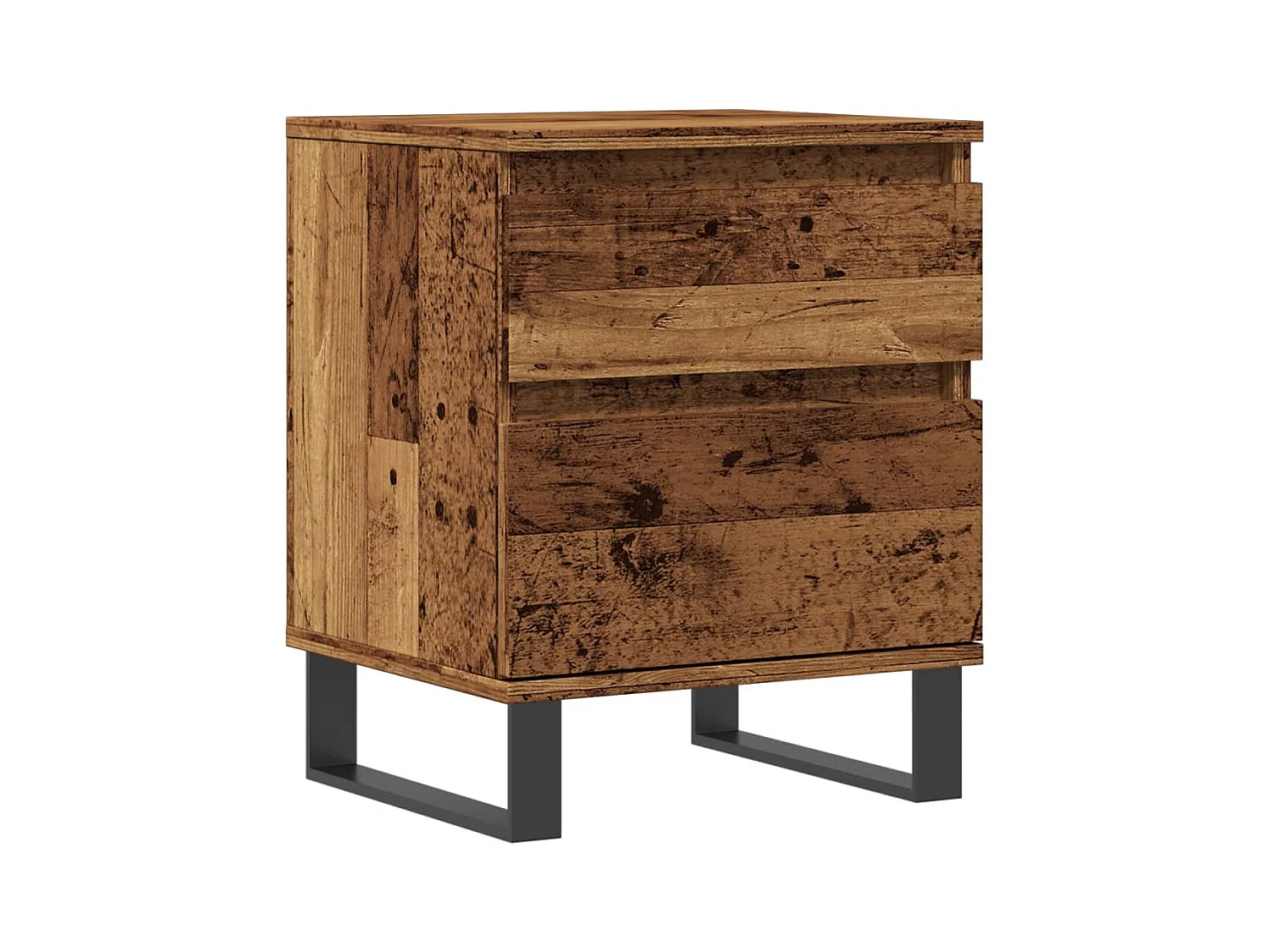 Mesita de noche | Mesilla de noche madera ingeniería madera envejecida 40x35x50 cm