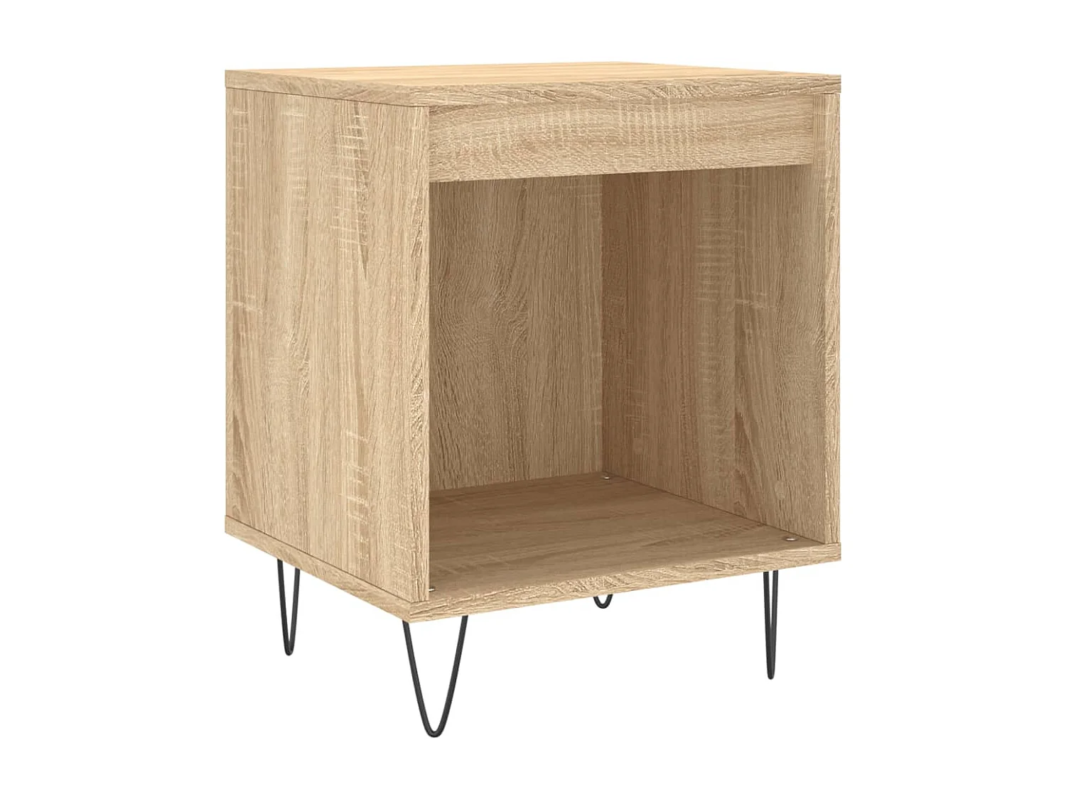 Lot de 2 Tables de chevet avec Compartiments ouverts chêne sonoma 40x35x50 cm bois ingénierie