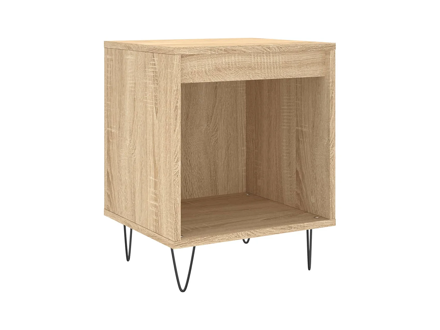 Mesitas de noche | Mesilla de noche 2 uds madera ingeniería roble Sonoma 40x35x50 cm