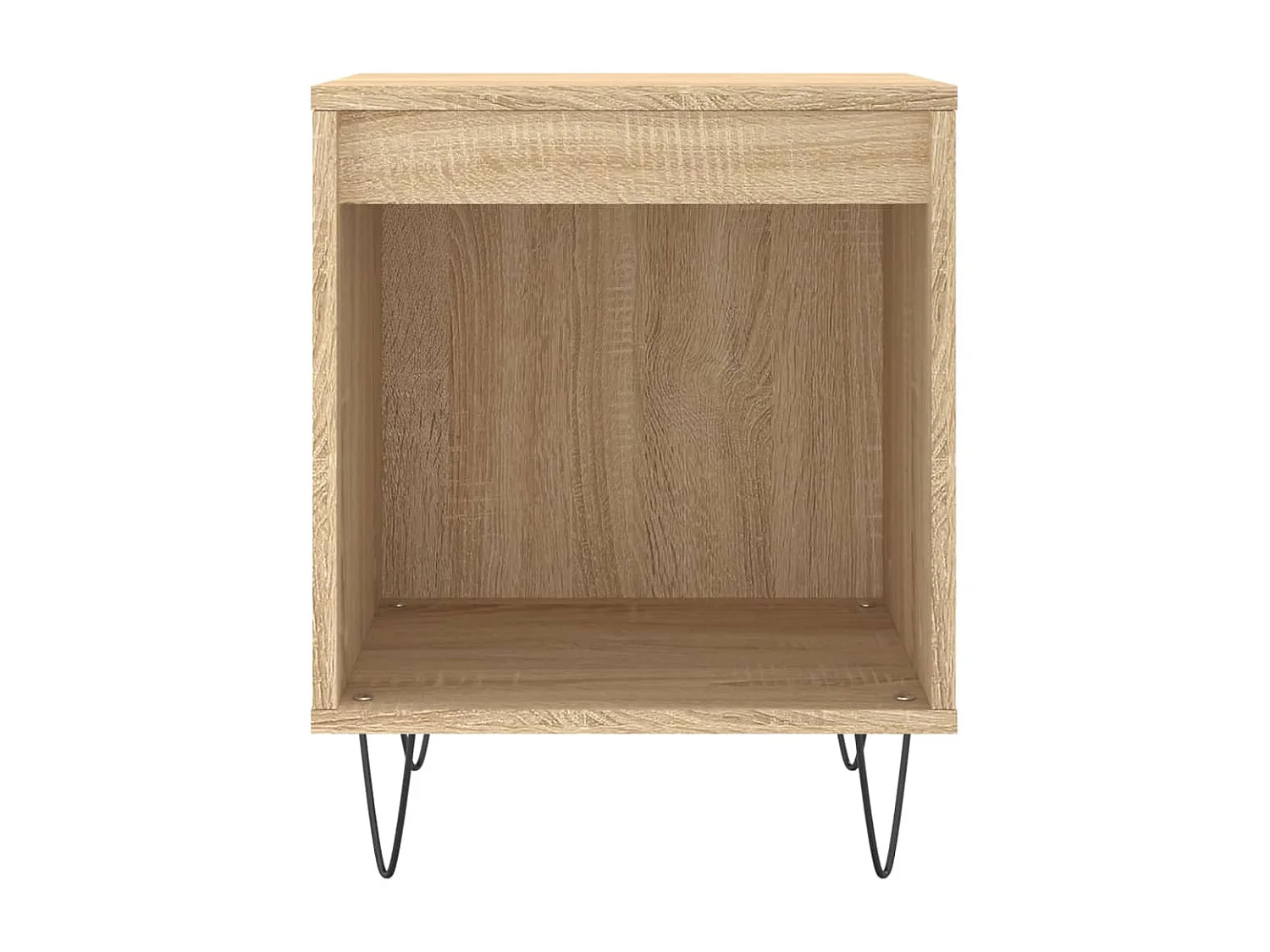 Nachttisch 2er Set-Beistelltisch-Nachttischkommode Sonoma-Eiche 40x35x50 cm Holzwerkstoff SHL3153