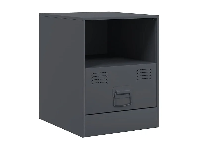 Table de chevet Étroite-Table d'appoint-Table de nuit anthracite 34,5x39x44 cm acier