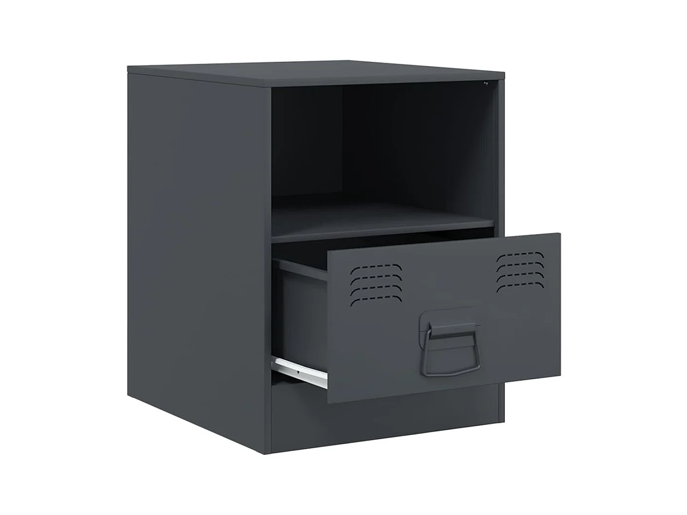 Table de chevet Étroite-Table d'appoint-Table de nuit anthracite 34,5x39x44 cm acier