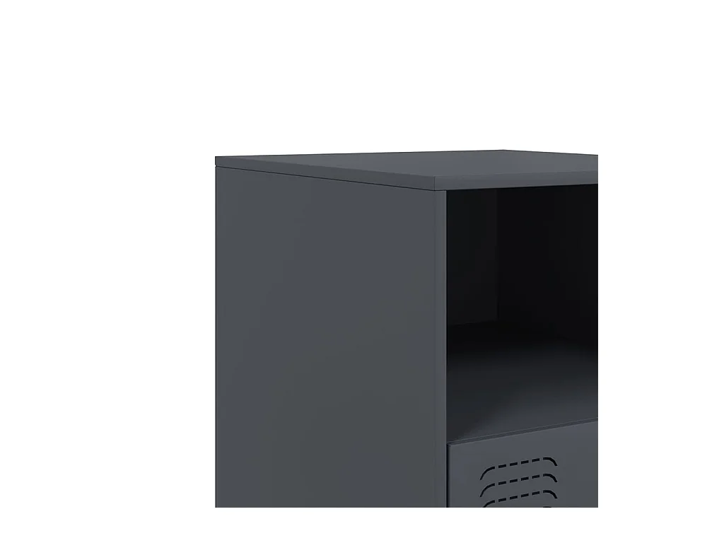 Table de chevet Étroite-Table d'appoint-Table de nuit anthracite 34,5x39x44 cm acier