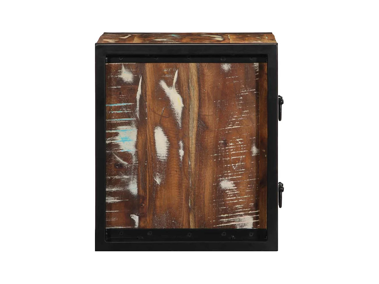 Mesilla de noche | Mesita de noche multicolor 40x35x40 cm madera maciza reciclada