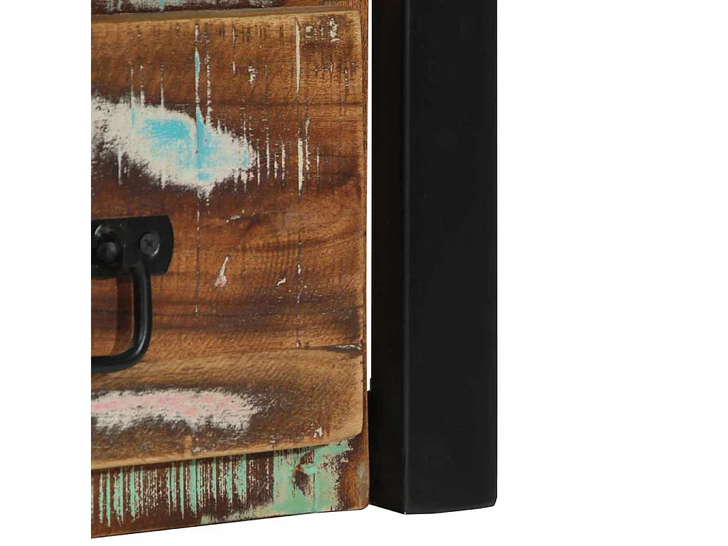 Nachttisch-Beistelltisch Mehrfarbig 40x35x40 cm Altholz Massivholz SHL66084