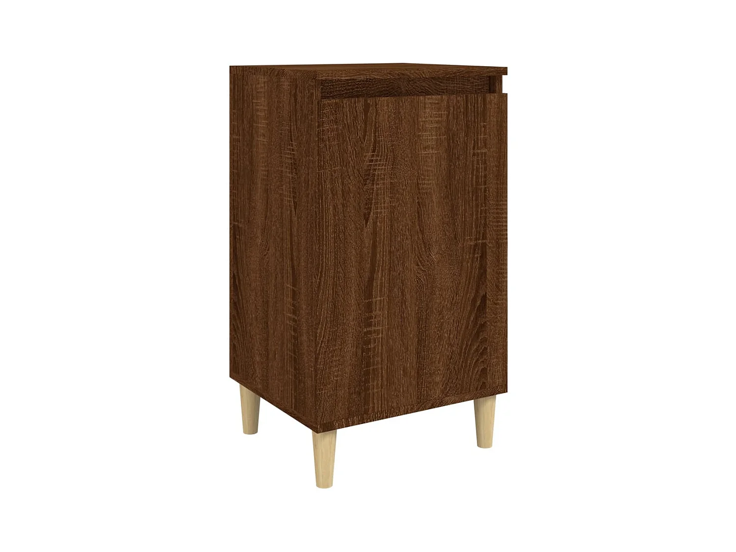 Mesita de noche | Mesilla de noche madera contrachapada roble marrón 40x35x70 cm