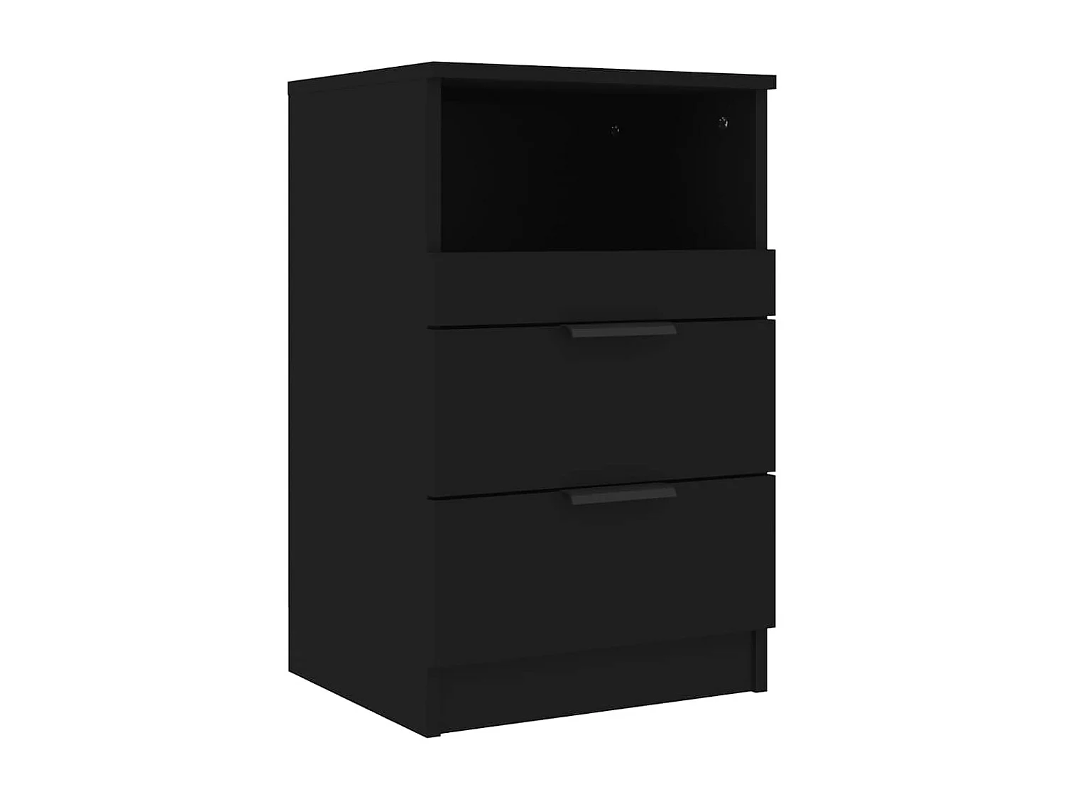 Nachttisch 2er Set-Beistelltisch Schwarz Holzwerkstoff SHL59990