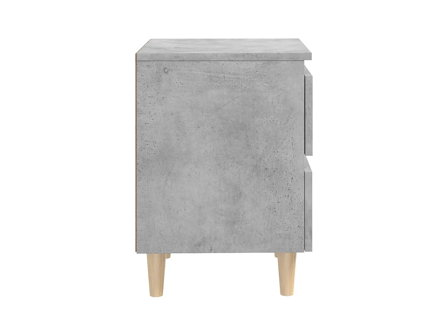 Tables de chevet-Tables de nuit 2 pcs avec tiroirs pieds en pin gris béton 40x35x50 cm