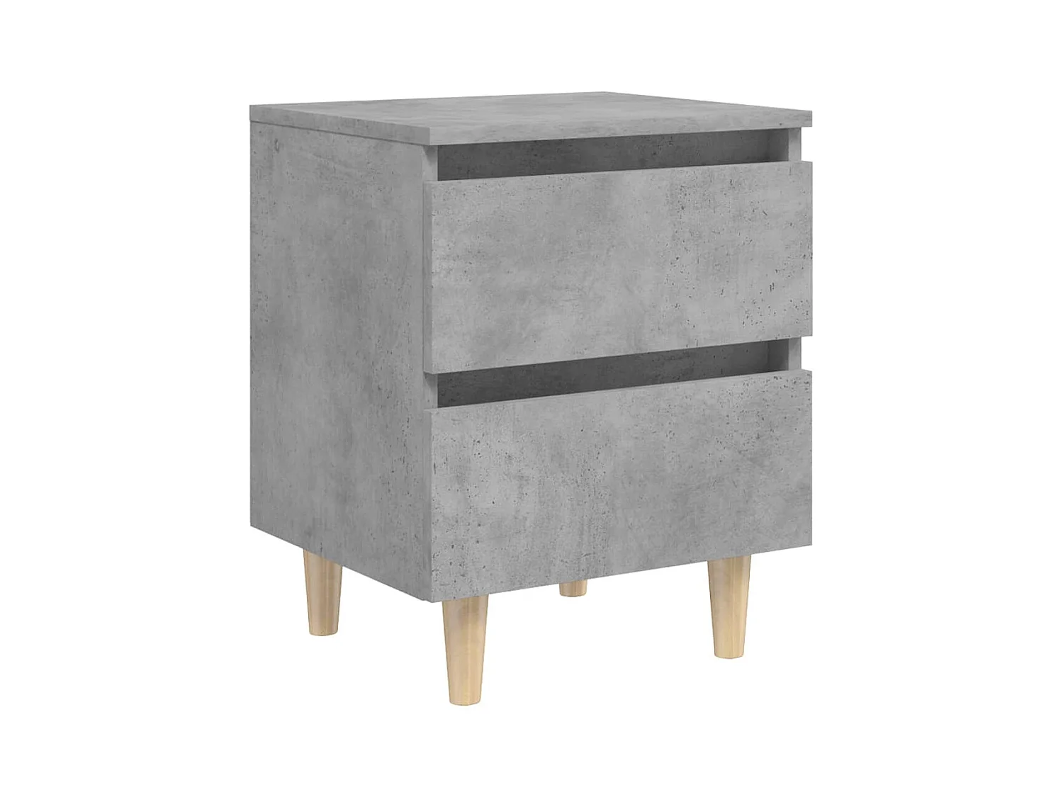 Mesitas de noche | Mesilla de noche con patas 2 uds madera pino gris 40x35x50 cm