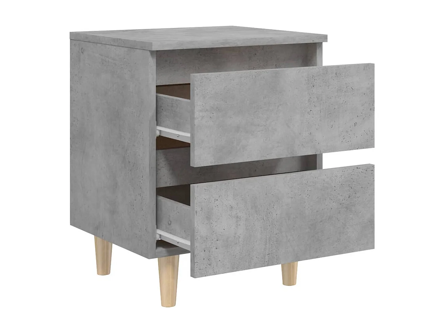 Mesitas de noche | Mesilla de noche con patas 2 uds madera pino gris 40x35x50 cm