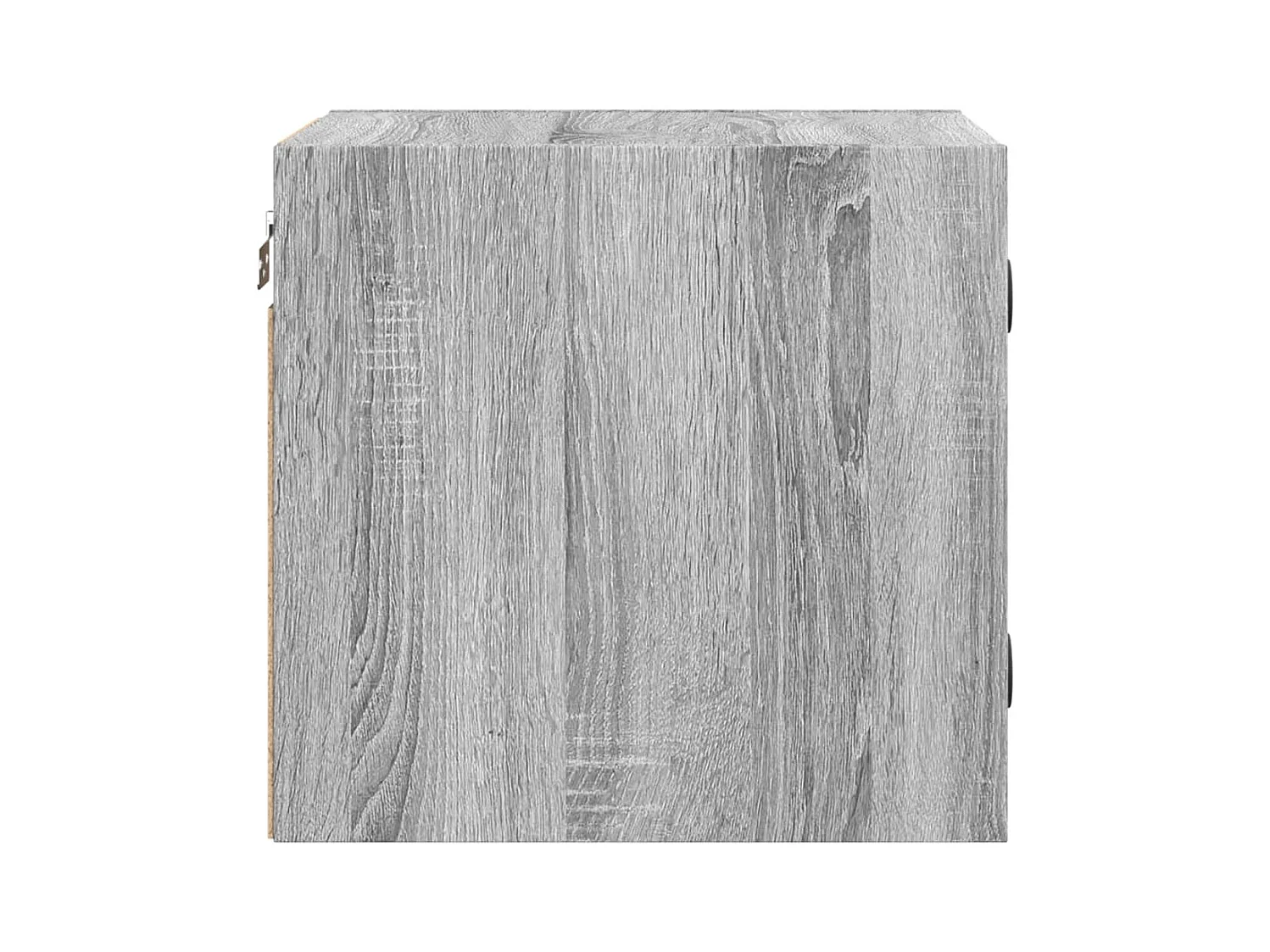 Mesita de noche | Mesilla de noche con puerta de vidrio gris Sonoma 35x37x35 cm