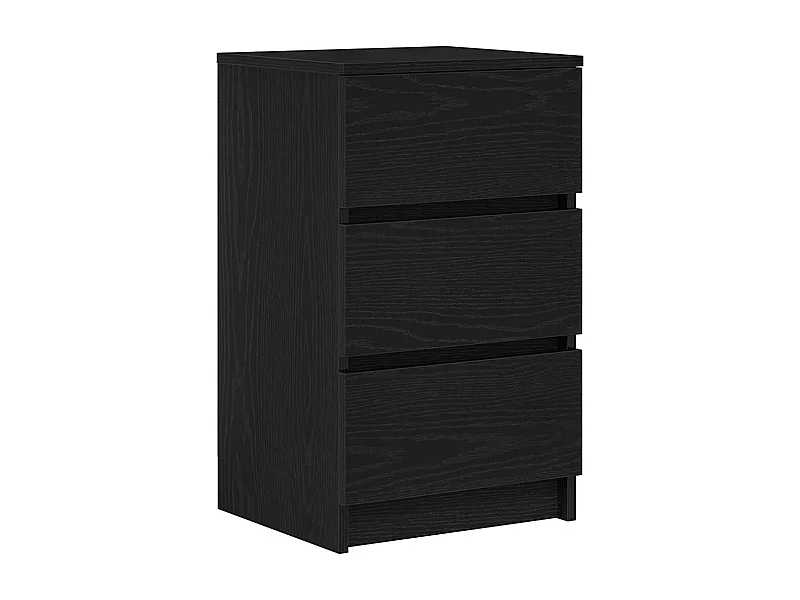Nachttisch-Beistelltisch mit 3 Schubladen Schwarz 39x35x65 cm SHL23083