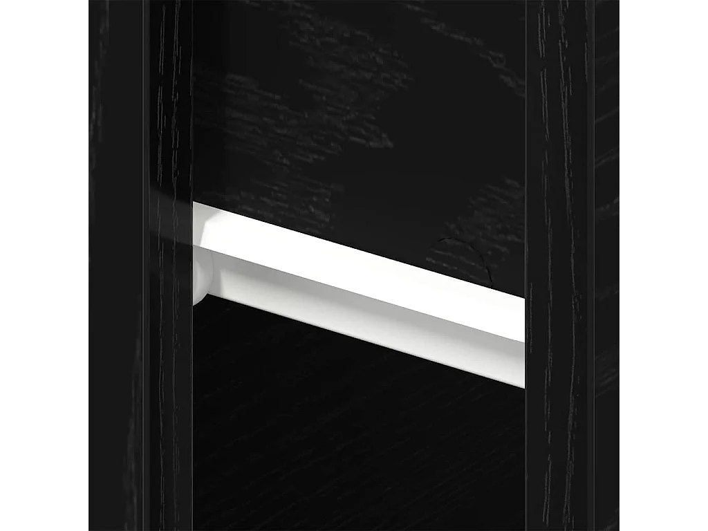 Mesita de Noche | Armario de Noche | Mesilla de noche con cajón Roble negro 46x29.5x30 cm