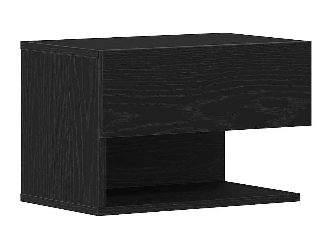 Mesita de Noche | Armario de Noche | Mesilla de noche con cajón Roble negro 46x29.5x30 cm