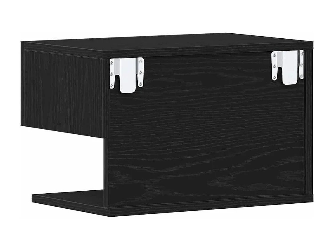 Mesita de Noche | Armario de Noche | Mesilla de noche con cajón Roble negro 46x29.5x30 cm