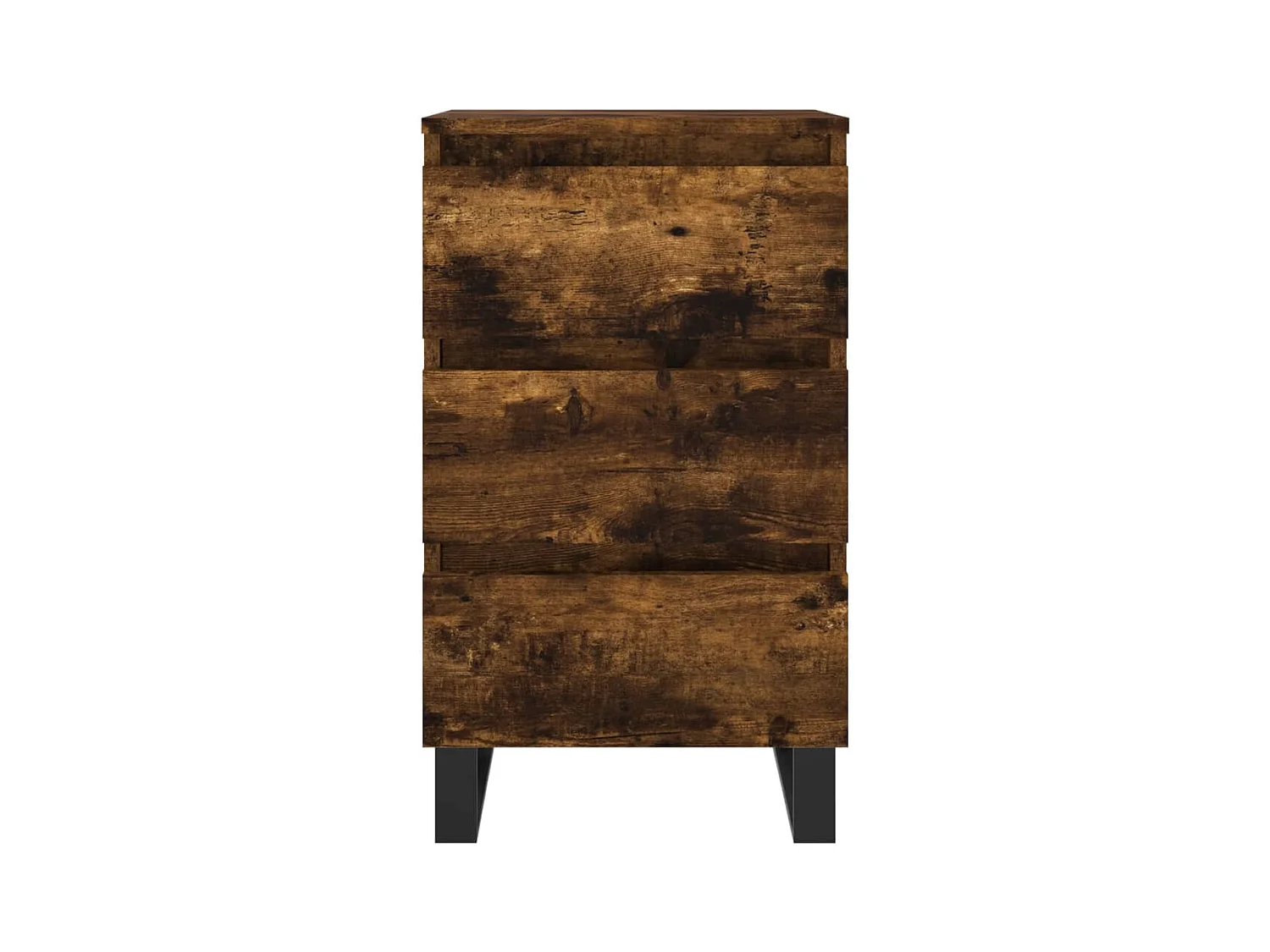 Mesitas de noche | Mesilla de noche 2 uds madera ingeniería roble ahumado 40x35x69 cm