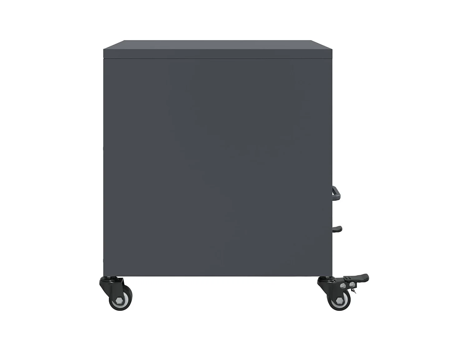 Table de chevet Étroite-Table d'appoint-Table de nuit anthracite 36x39x43,5 cm acier