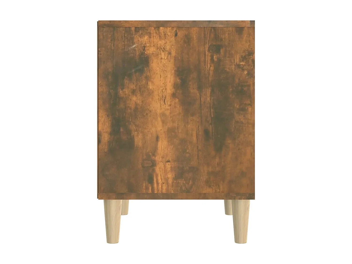 Nachttisch 2er Set-Beistelltisch-Nachttischkommode Räuchereiche 40x35x50 cm SHL81219