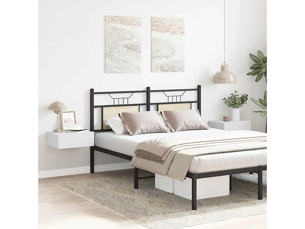 Nachttisch hängend 2er Set | Wand-Nachttische Weiß 40x30x15 cm Holzwerkstoff SHL23265