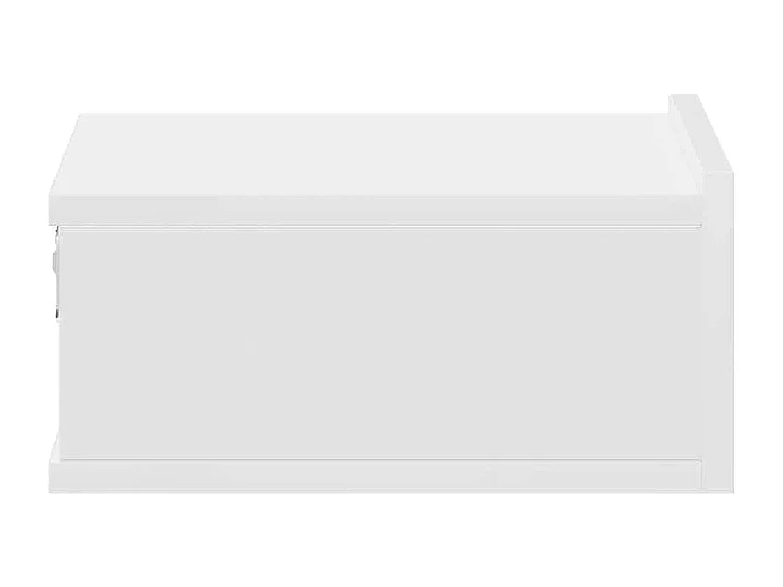 Nachttisch hängend 2er Set | Wand-Nachttische Weiß 40x30x15 cm Holzwerkstoff SHL23265