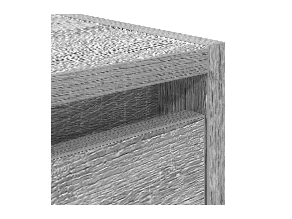 Mesa de Cabeceira Moderna de parede 2 peças 38x34x40 cm cinzento sonoma