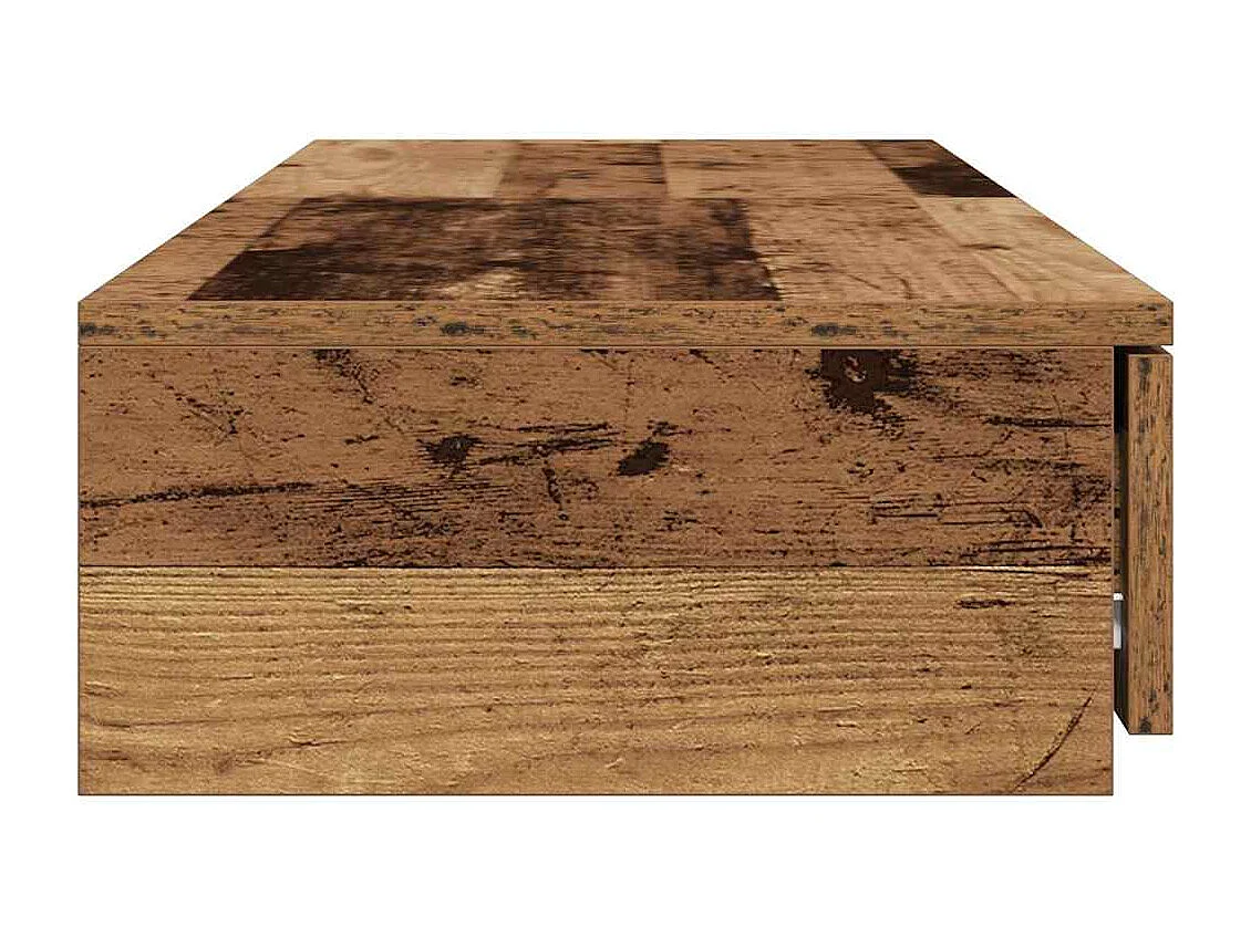 Bedlades | Opbergkastje met lade Oud hout 120 x 36,5 x 16,5 cm Bewerkt hout