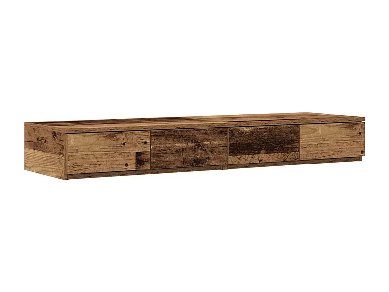 Bedlades | Opbergkastje met lade Oud hout 120 x 36,5 x 16,5 cm Bewerkt hout