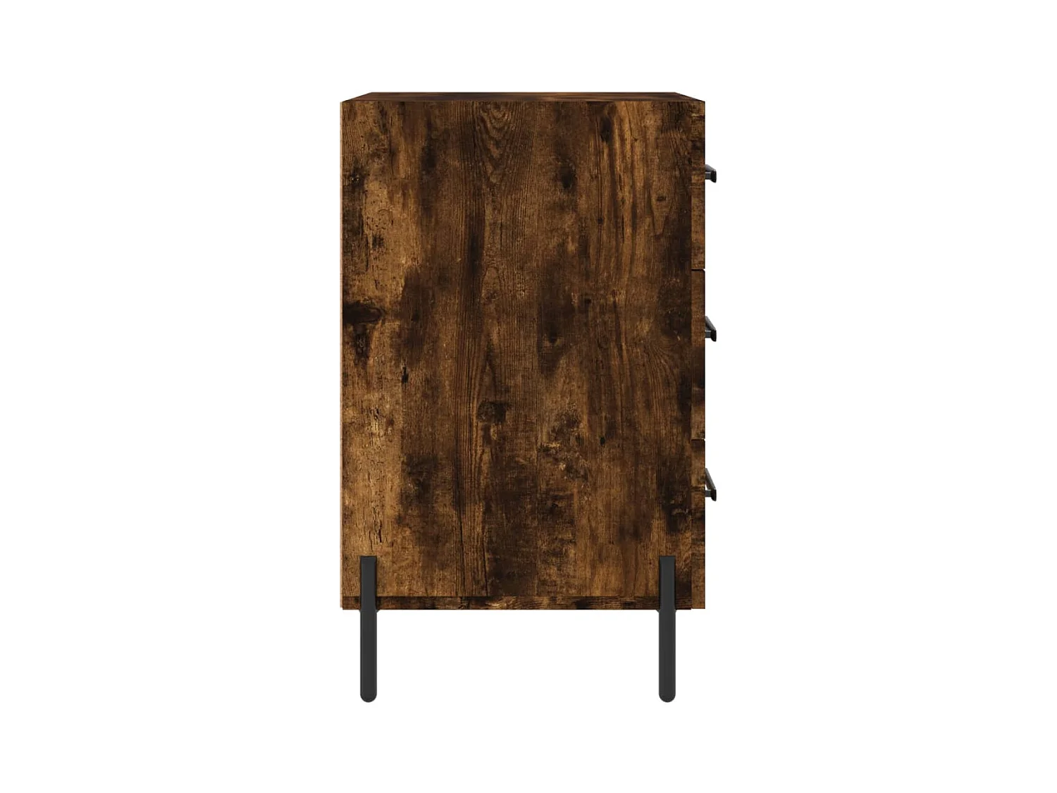 Mesita de noche | Mesilla de noche madera de ingeniería roble ahumado 40x40x66 cm