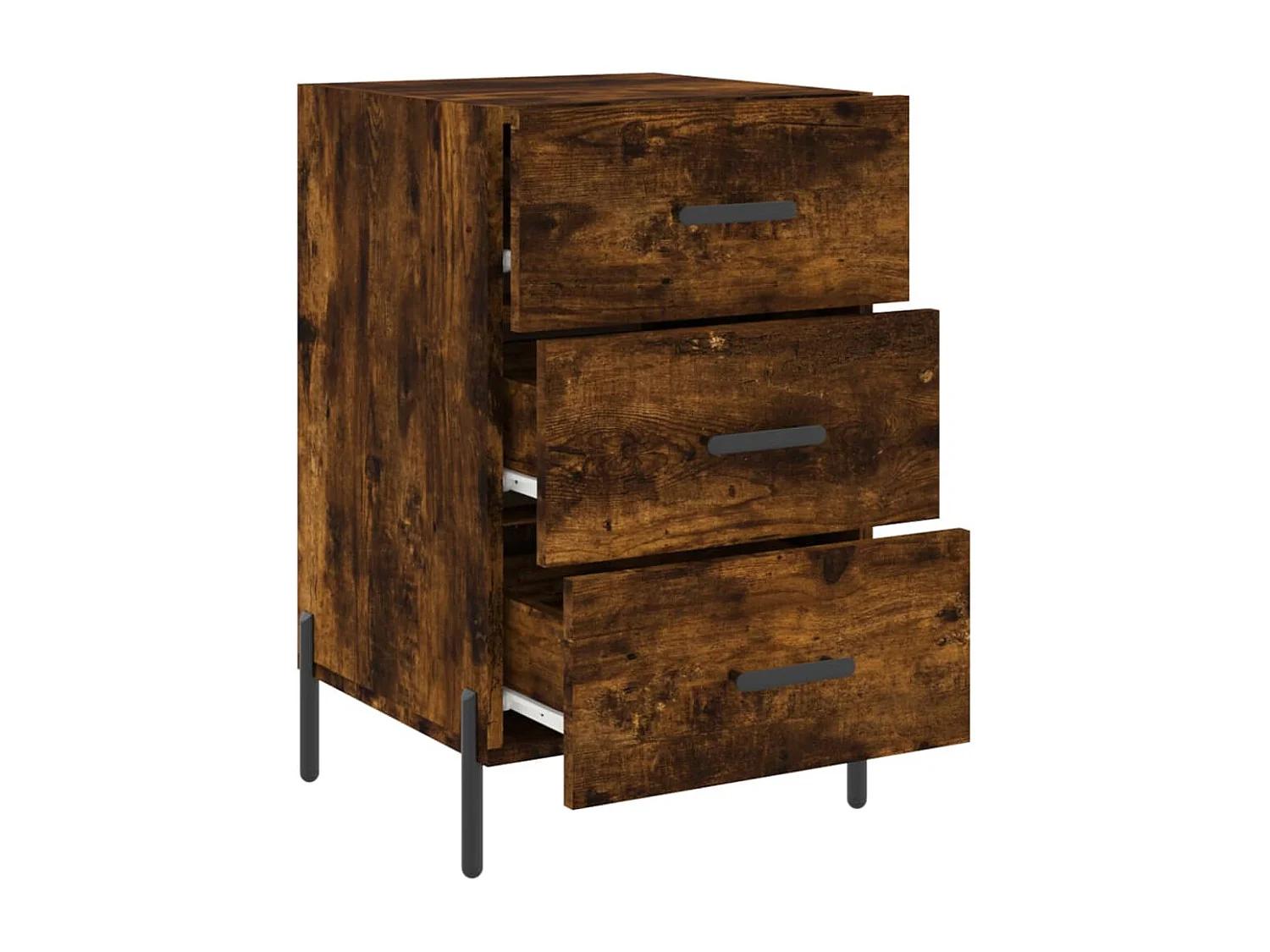 Nachttisch-Beistelltisch Räuchereiche 40x40x66 cm Holzwerkstoff SHL87686