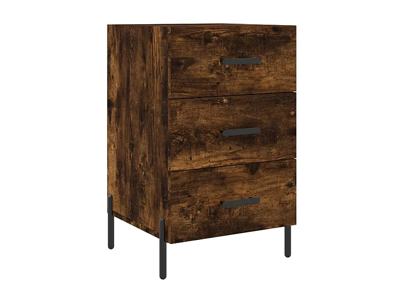 Table de chevet-Table d'appoint-Table de nuit chêne fumé 40x40x66 cm bois d'ingénierie