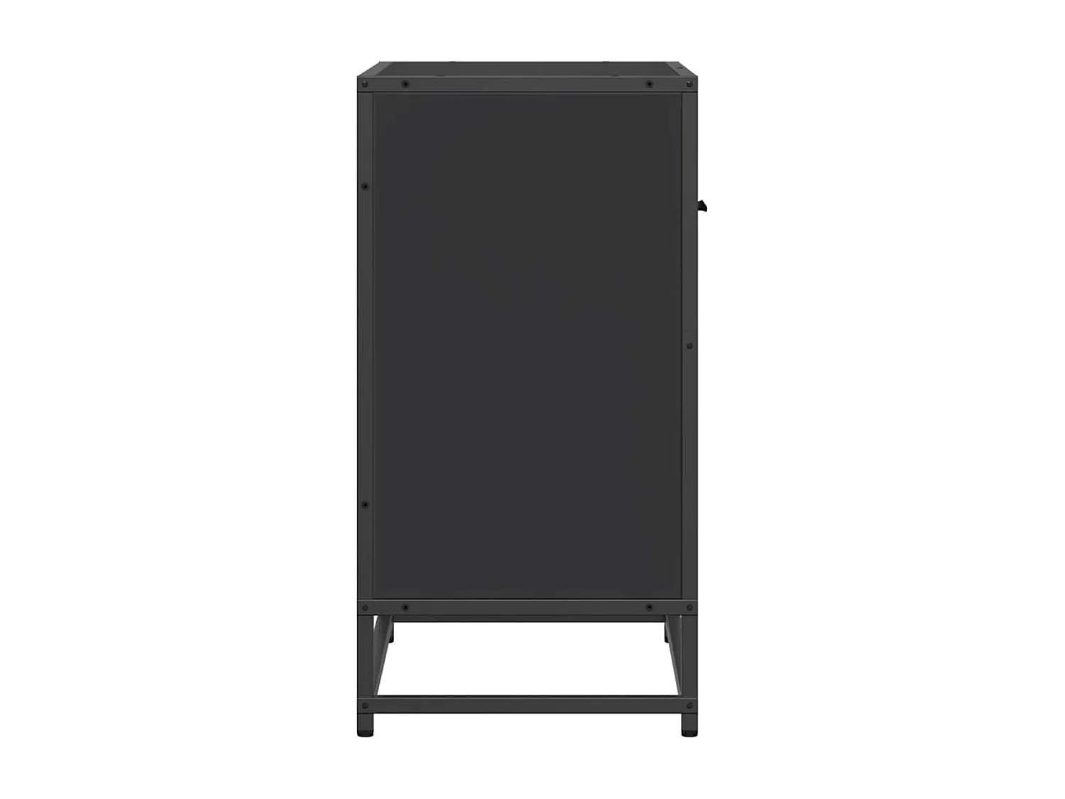 Nachttisch-Beistelltisch Schwarz 60x31x60 cm Holzwerkstoff und Metall SHL79345