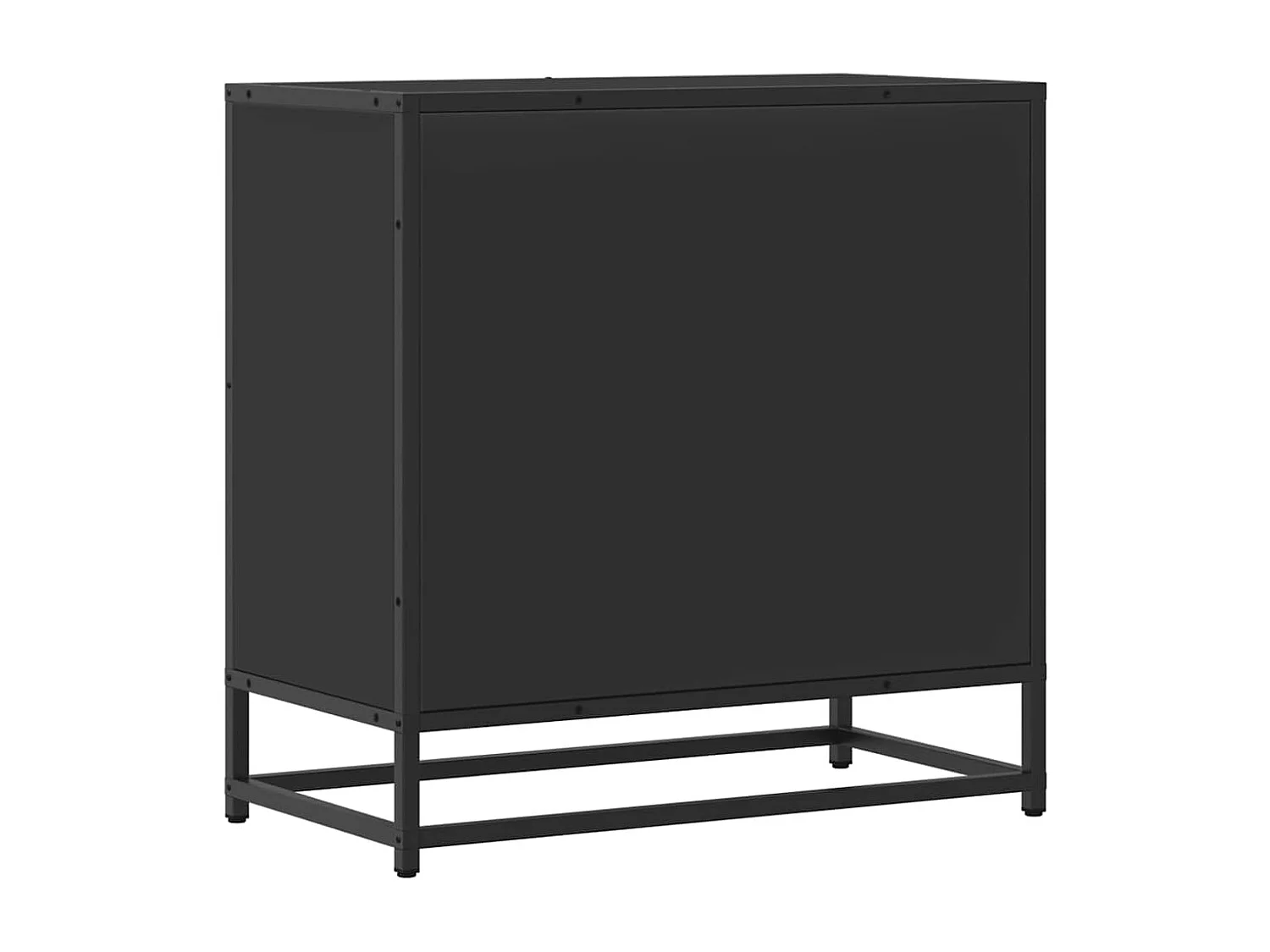 Nachttisch-Beistelltisch Schwarz 60x31x60 cm Holzwerkstoff und Metall SHL79345