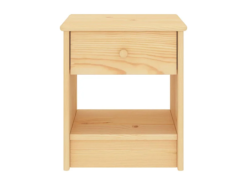 Mesa de Cabeceira | Criado-mudo Moderno 35x30x40 cm madeira de pinho maciça clara