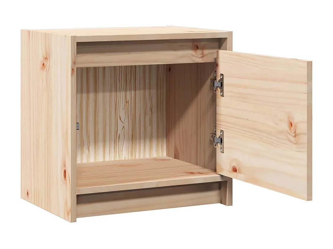 Mesita de noche | Mesilla de noche madera maciza de pino 40x30,5x40 cm