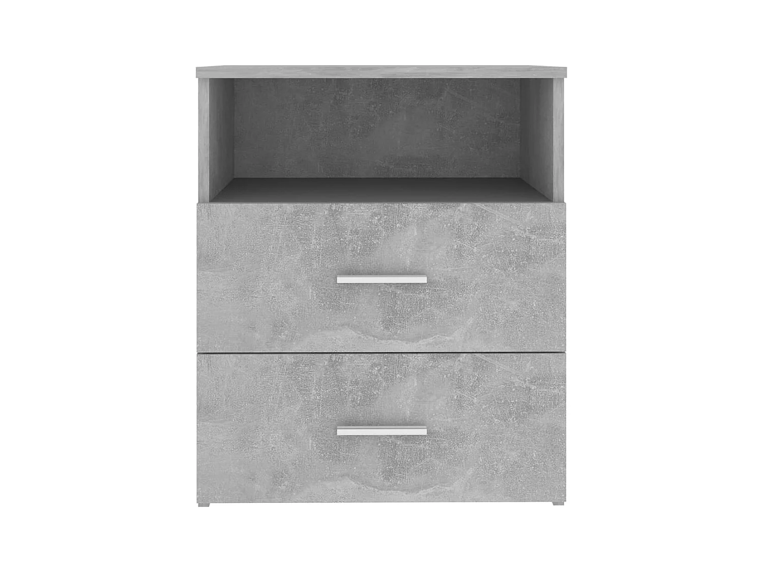 Tables de chevet-Tables de nuit 2 pcs Compartiments ouverts Gris béton 50x32x60 cm