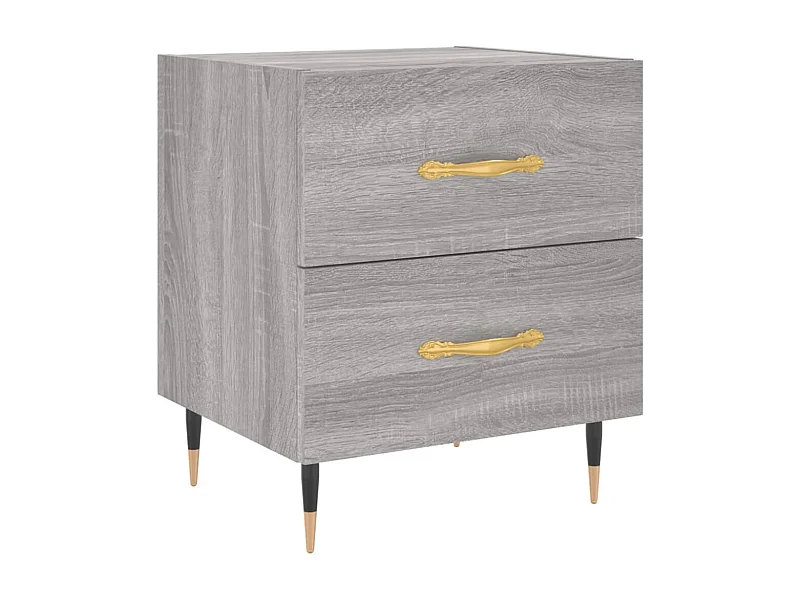 Table de chevet-Table de nuit pour Chambre sonoma gris 40x35x47,5 cm bois d’ingénierie