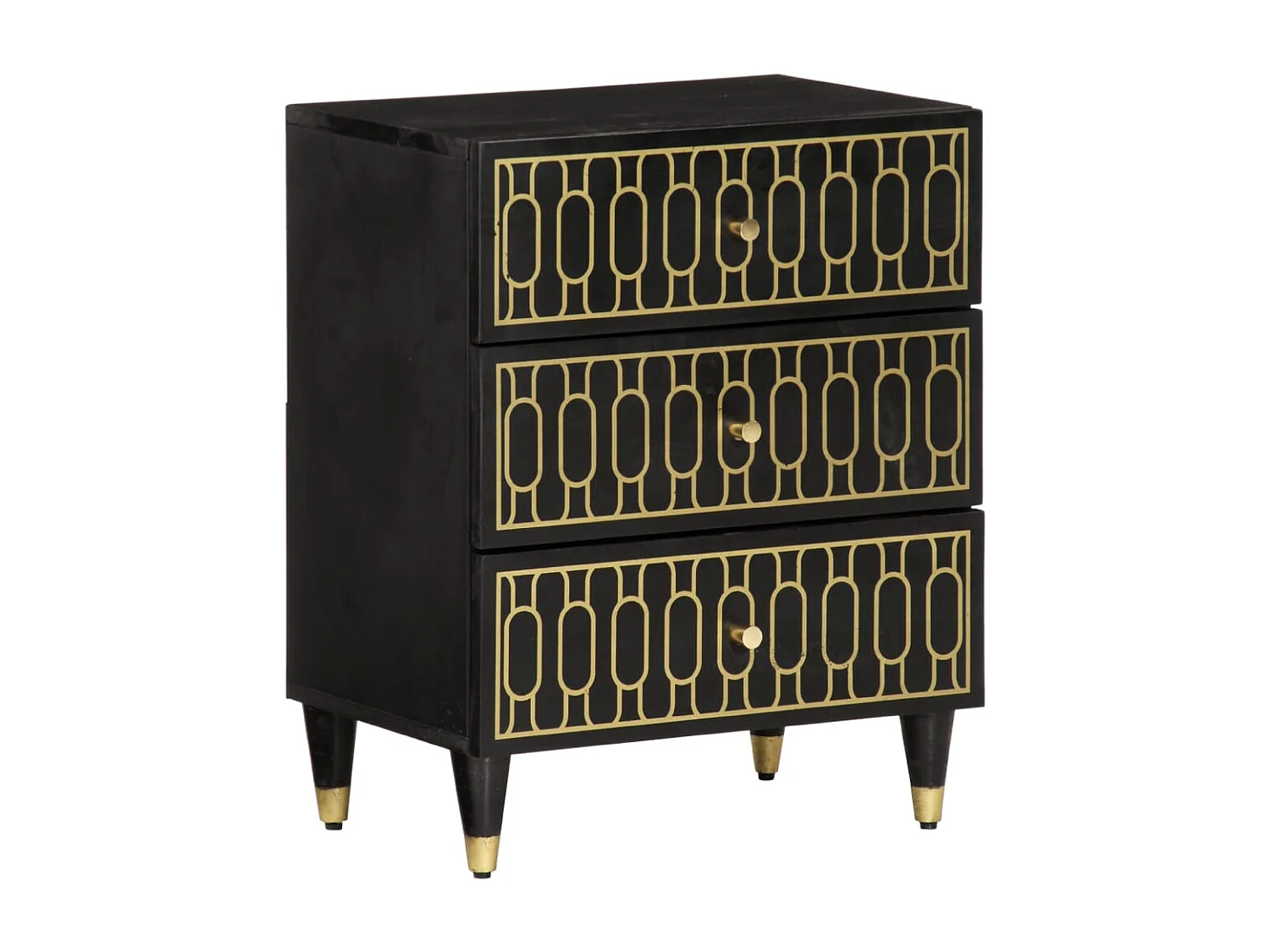 Nachttisch-Beistelltisch 50x33x60 cm Massivholz Mango SHL75347