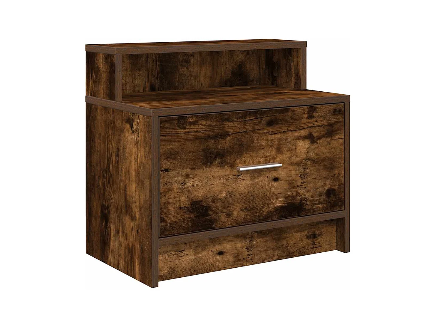 Mesilla de noche | Mesita de noche con cajón roble ahumado 51x31x47 cm