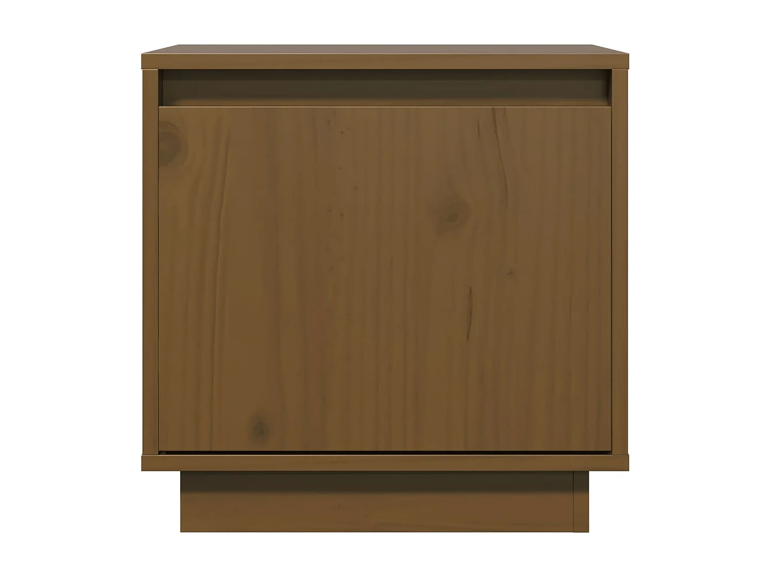 Nachttisch 2er Set-Beistelltisch-Nachttischkommode Honigbraun 40x30x40 cm Massivholz Kiefer SHL48048