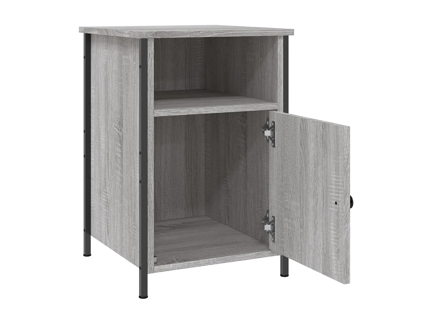 Mesitas de noche | Mesilla de noche 2 uds madera contrachapada gris 40x42x60 cm