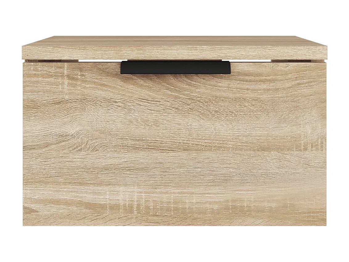 Nachttisch hängend 2er Set | Wand-Nachttische Sonoma-Eiche 34x30x20 cm SHL58663