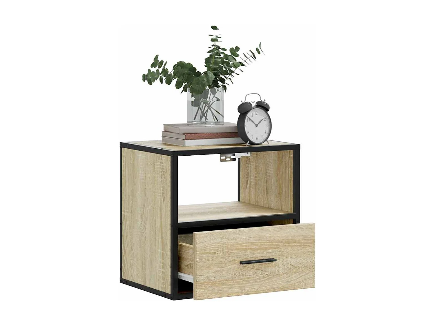 Nachttisch hängend | Wand-Nachttisch Sonoma-Eiche 40x31x39,5 cm SHL41466