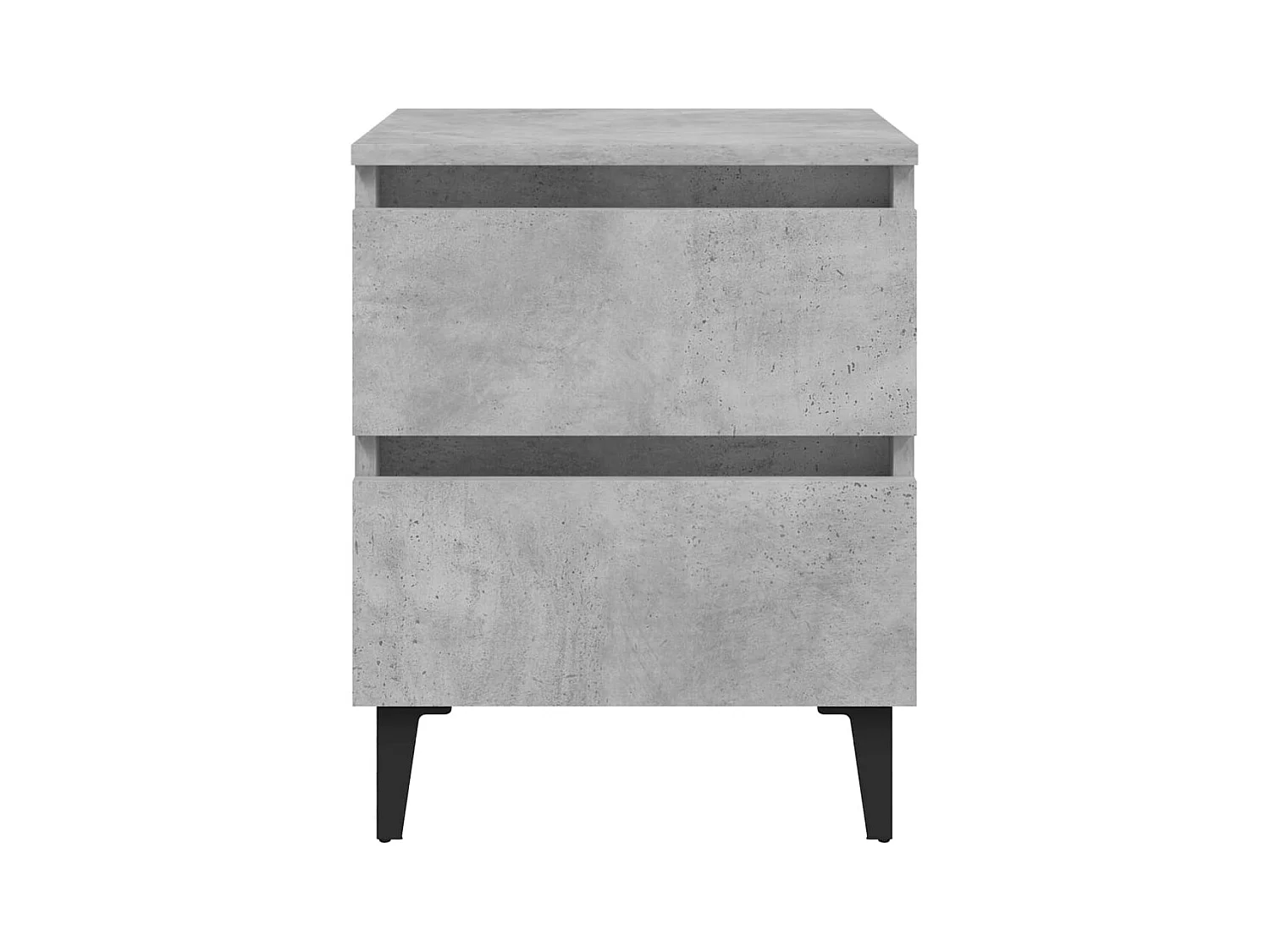 Mesitas de noche | Mesilla de noche 2 uds contrachapada gris hormigón 40x35x50 cm