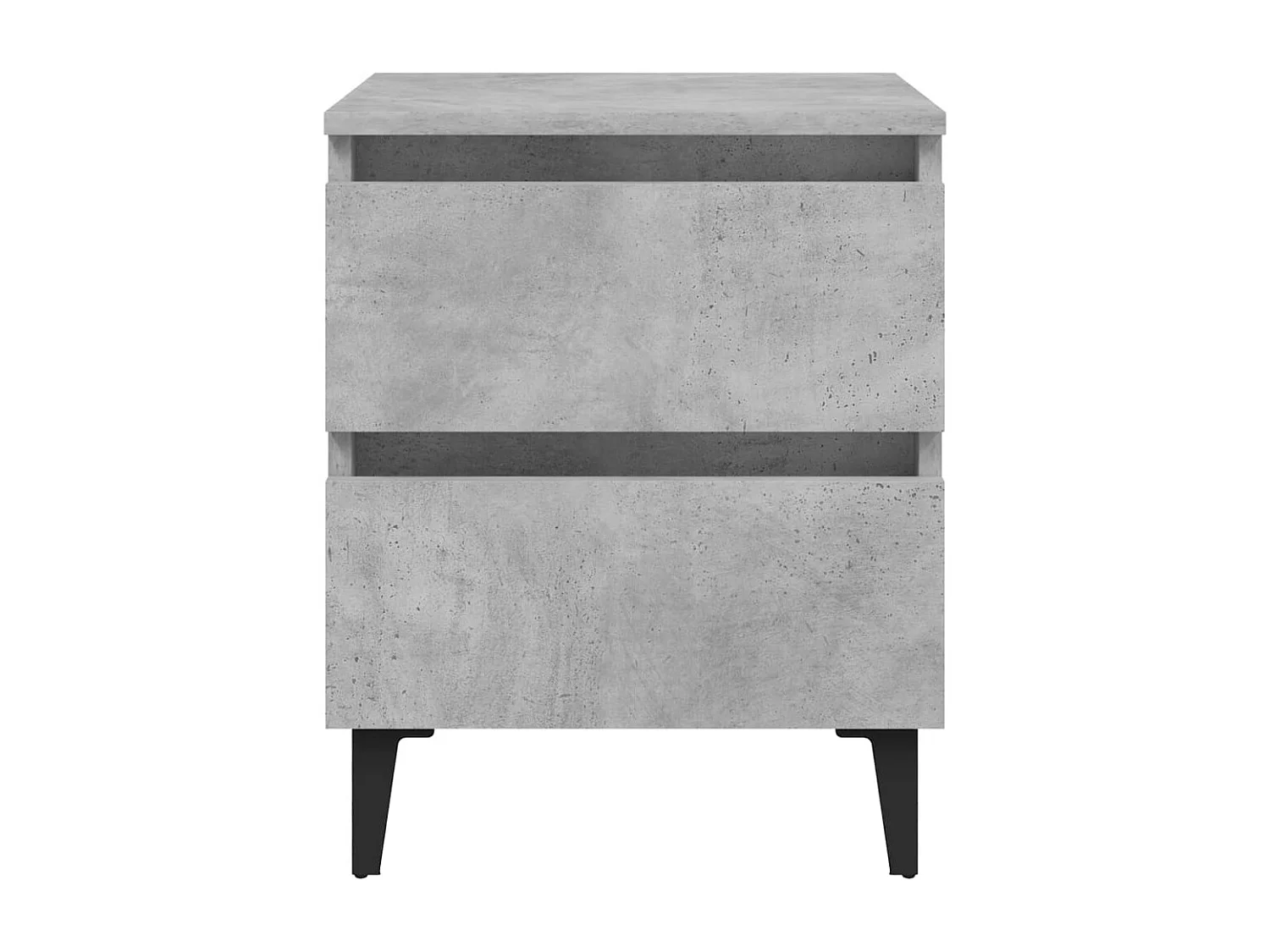 Nachttisch 2er Set-Beistelltisch Betongrau 40x35x50 cm Holzwerkstoff SHL11162