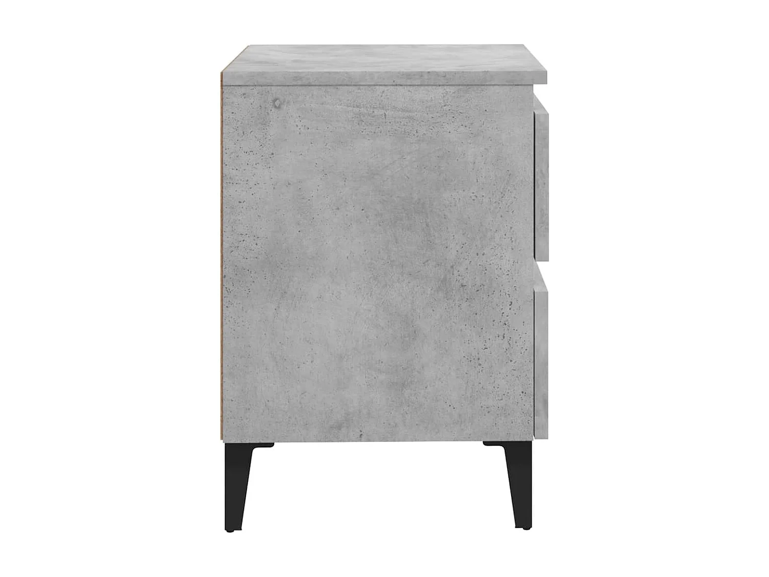 Nachttisch 2er Set-Beistelltisch Betongrau 40x35x50 cm Holzwerkstoff SHL11162