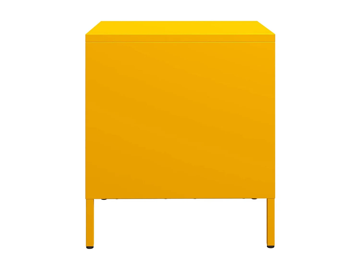 Mesitas de noche | Mesilla de noche 2 uds acero amarillo mostaza 35x39x43,5 cm