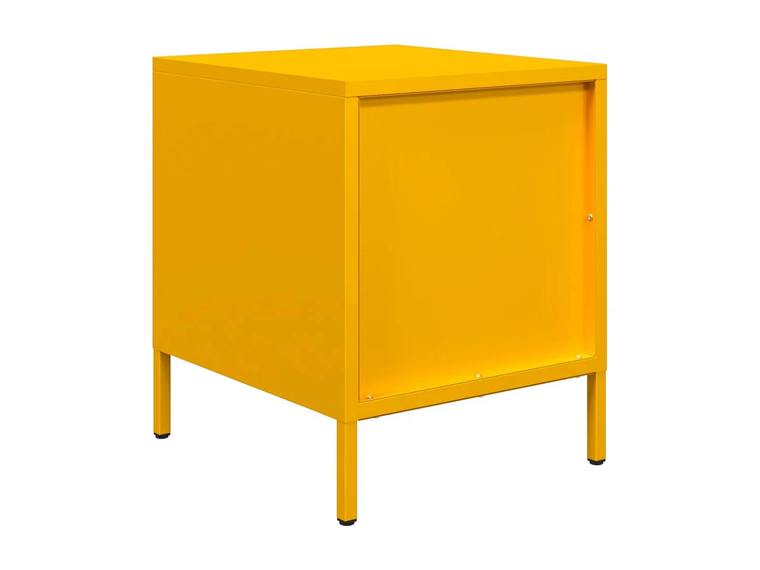 Nachttisch 2er Set-Beistelltisch-Nachttischkommode Senfgelb 35x39x43,5 cm Stahl SHL28624