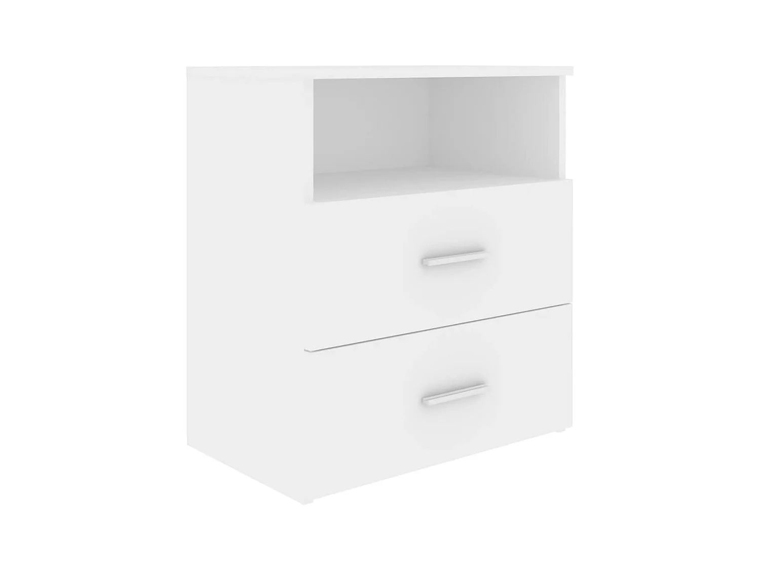 Table de chevet-Petite Table d'appoint-Table de nuit Blanc 50x32x60 cm