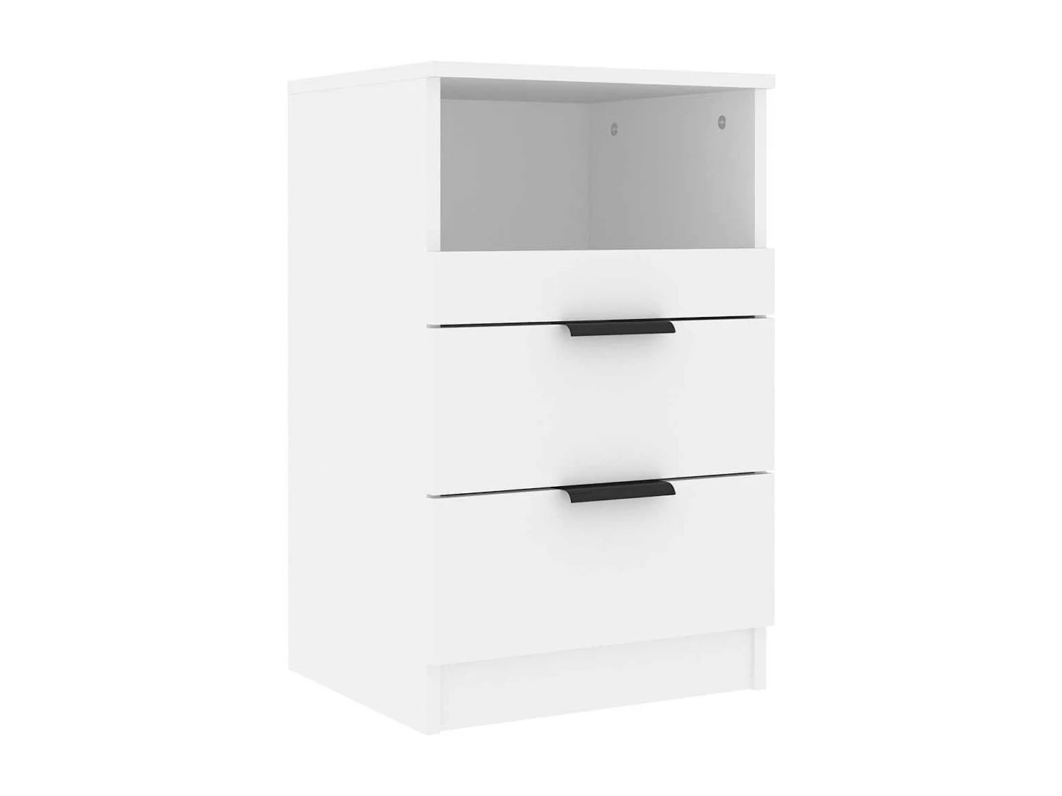 Nachttisch-Beistelltisch Weiß Holzwerkstoff SHL39303